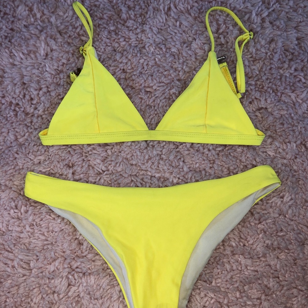 Neon yellow bikini